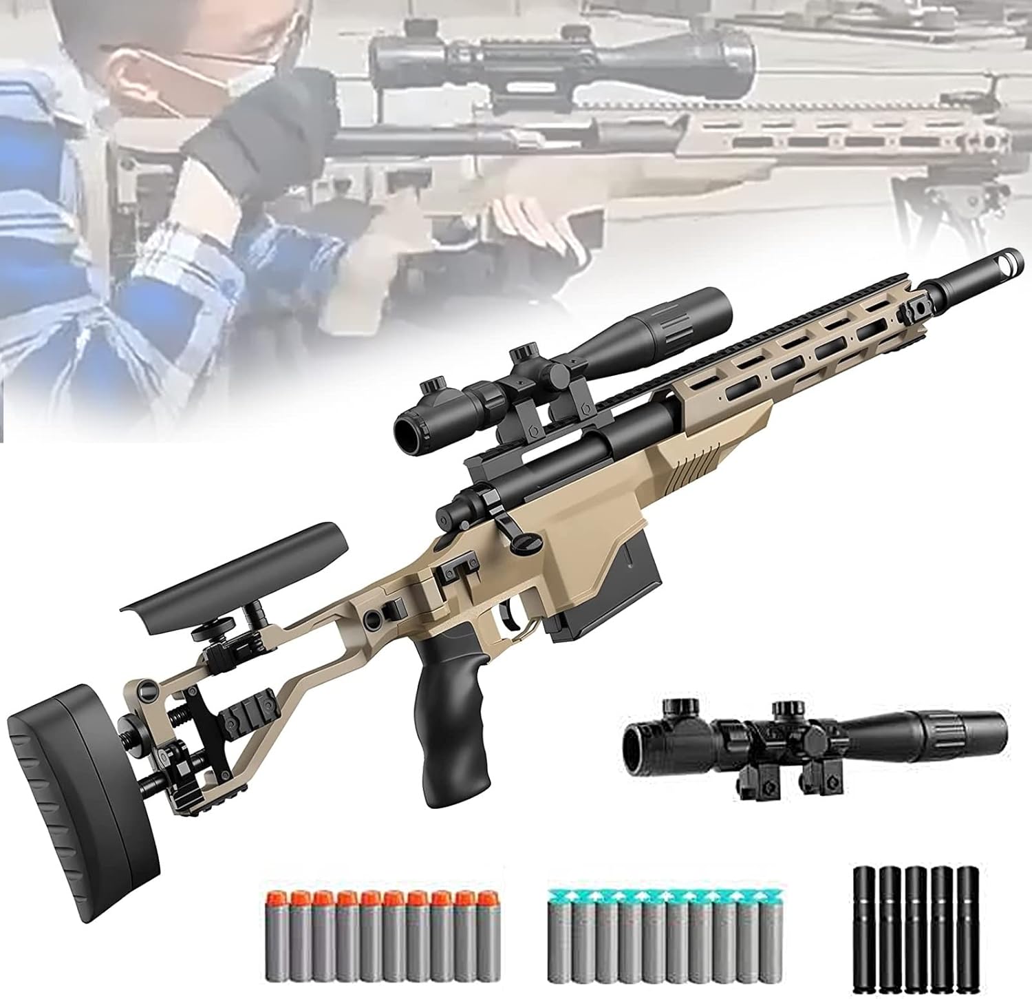 AWM ボルトアクション スナイパーライフル ナーフ弾 排莢アクション
